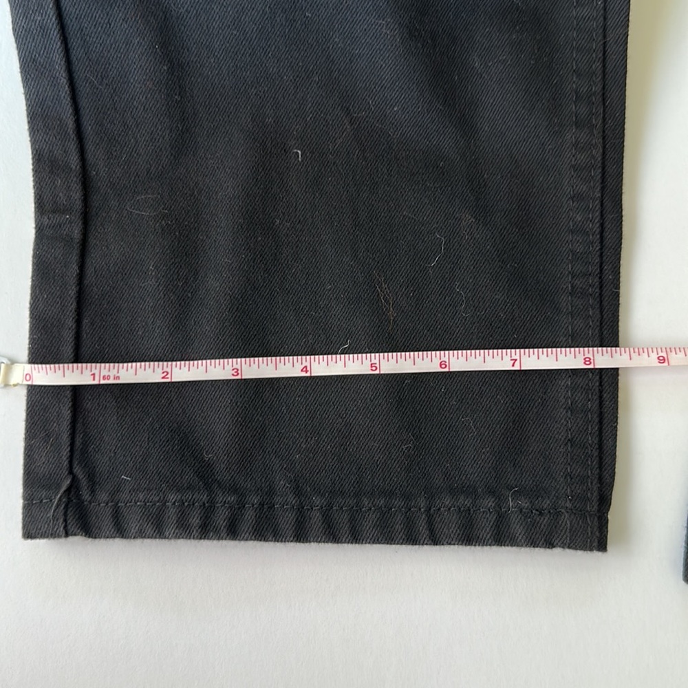 Nasty Gal Black Cropped Straight Leg Jeans Size 8 - Picture 8 of 8